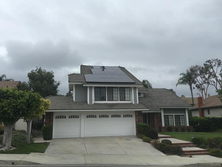 roof mount solar front of house